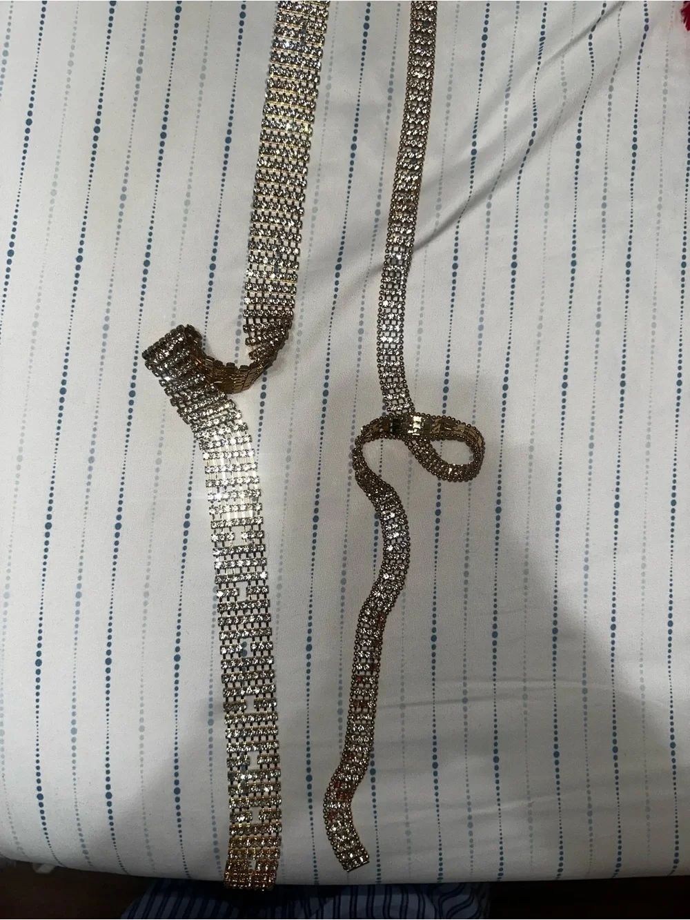 Set of 2 sparkly embellished belts